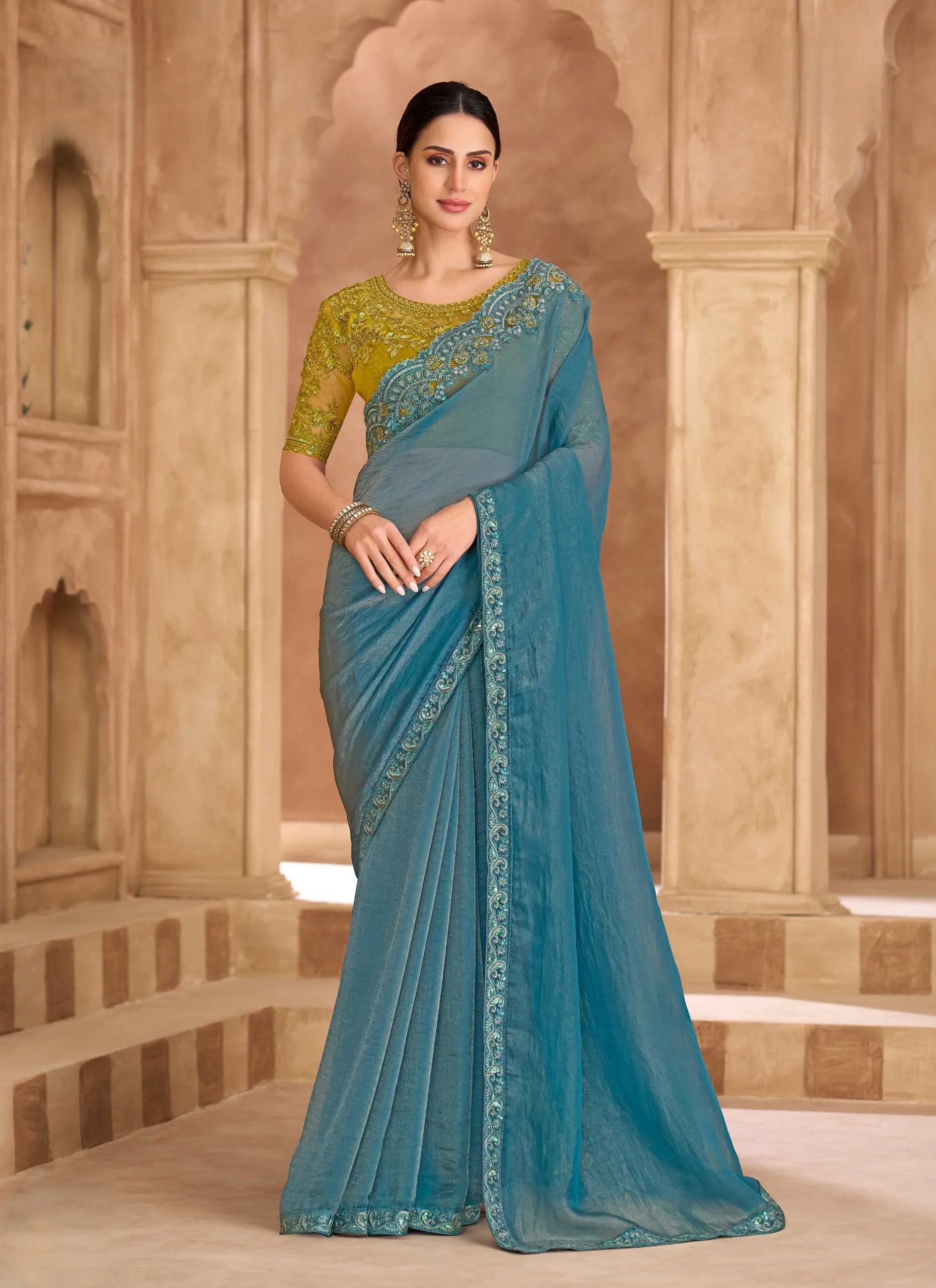 Luxury Embroidered Designer Saree